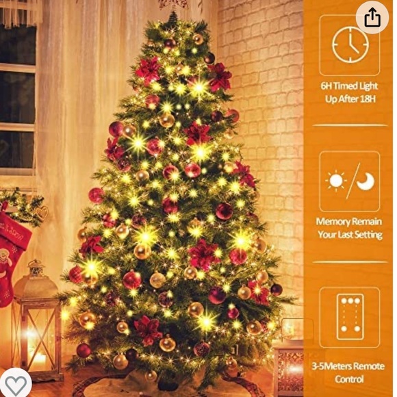 Christmas Decorations Tree Lights with Ring, 280 LEDs - Picture 5 of 5